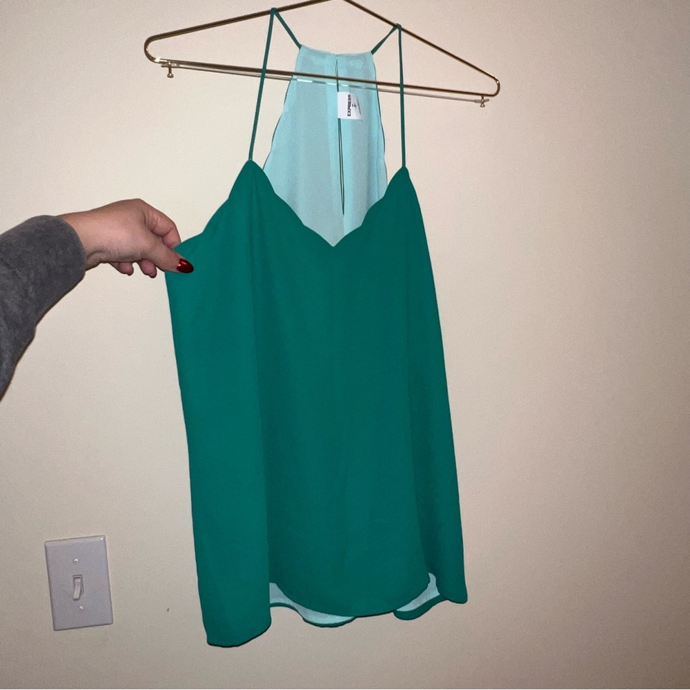 Express Small Green Halter Tank Blouse NWT - Picture 2 of 6